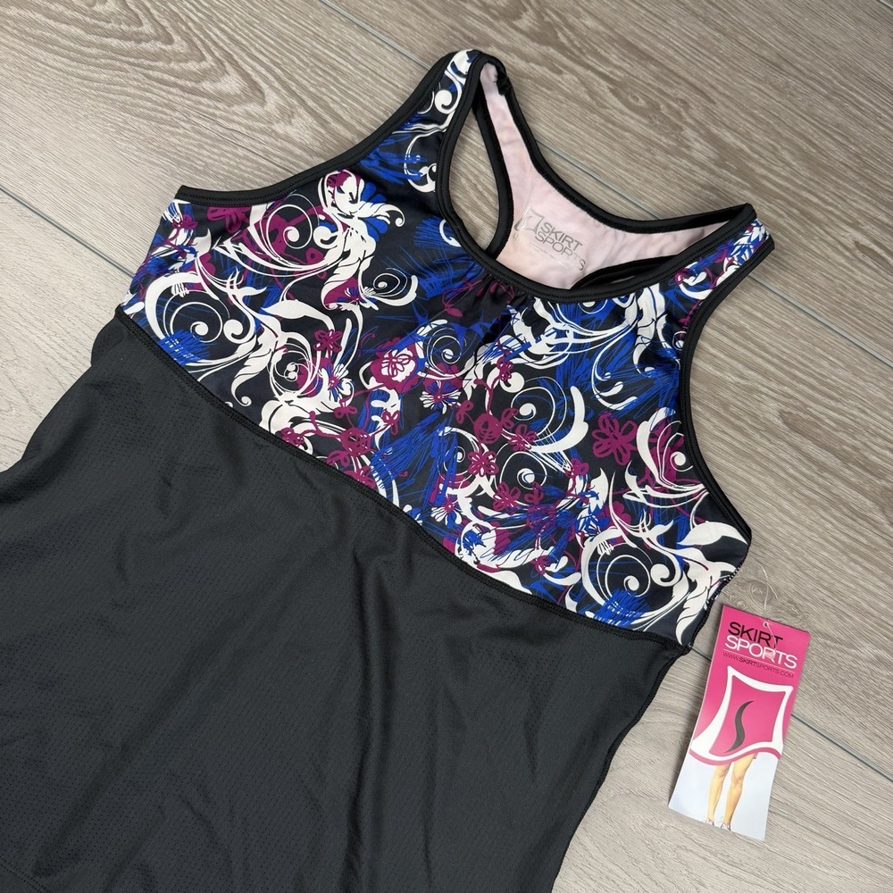 Skirt Sports Women's Wonder‎ Girl Racerback Athletic Tank Black Large New